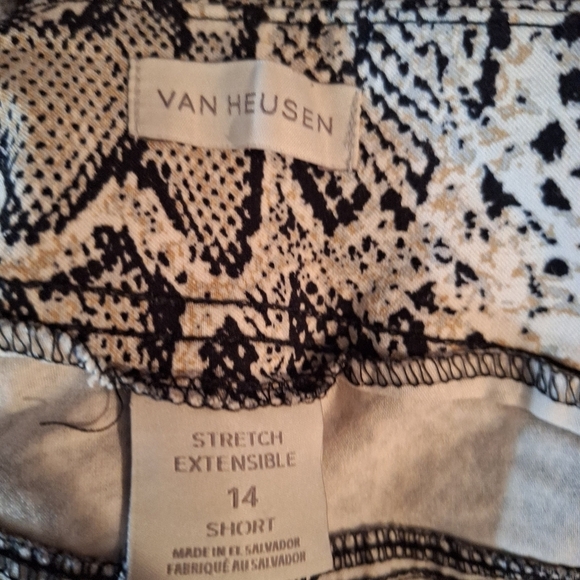 Van Heusen Black and Cream Snake Print Pants - Picture 4 of 4